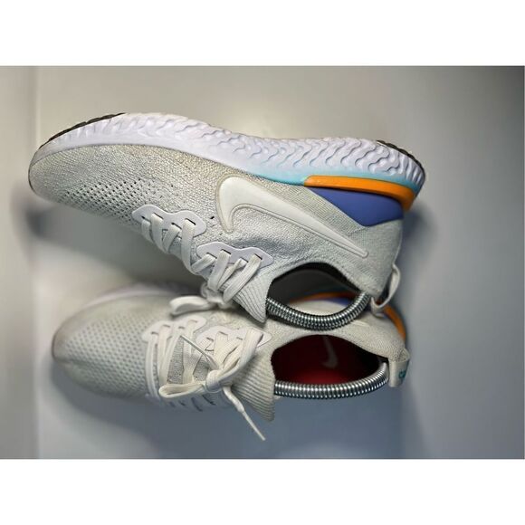 Nike Epic React Flyknit 2 BQ8927-104 Women’s 9.5 White Hyper Jade Gray - Picture 7 of 7